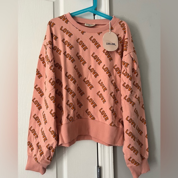 Carlijnq “Love” Sweatshirt 146/152 NWT! - Picture 1 of 2